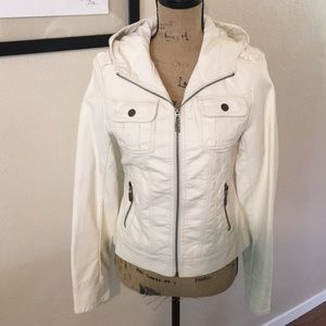 White Faux Leather Jacket